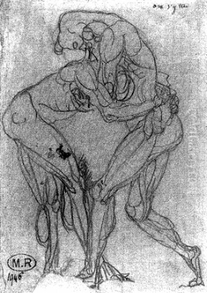 Here we kill Oil Painting by Auguste Rodin