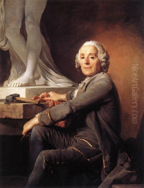 Christophe Gabriel Allegrain, Sculptor Oil Painting by Joseph-Siffred Duplessis