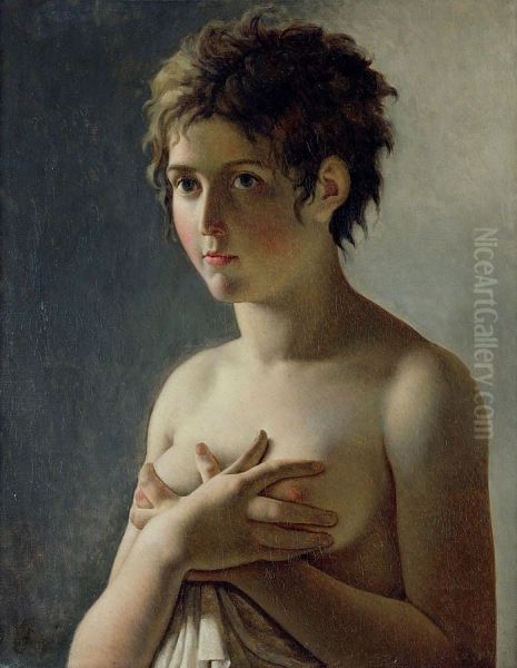 Jeune fille en buste Oil Painting by Pierre-Narcisse Guerin