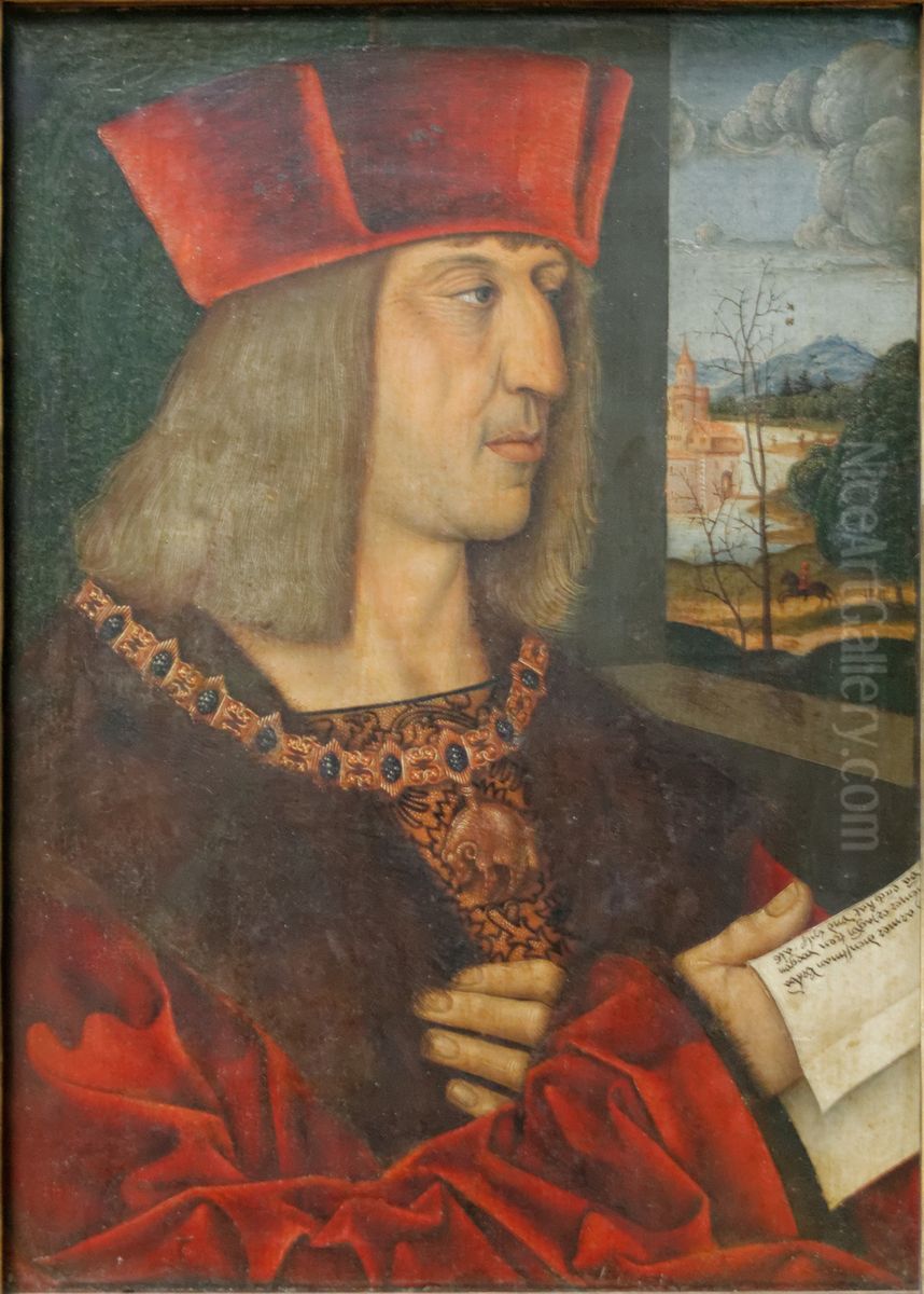 Emperor Maximilian I Oil Painting by Bernhard Strigel Emperor Maximilian I Oil Painting by Bernhard Strigel