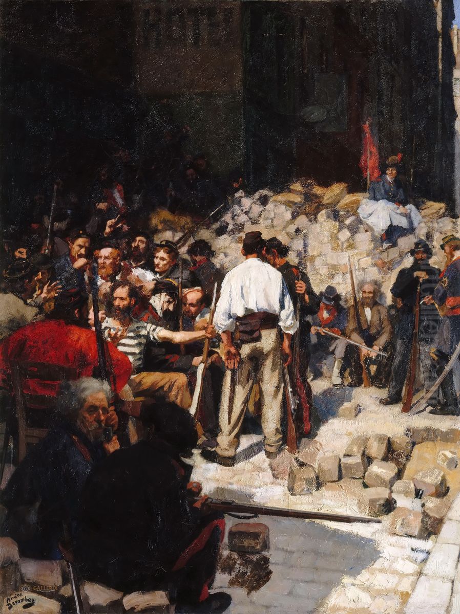 La Barricade ou l'Attente Oil Painting by Andre Devambez