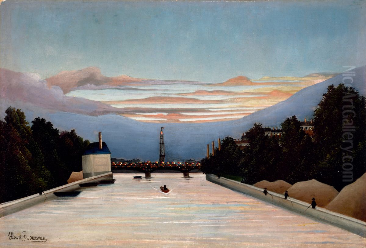 The Eiffel Tower Oil Painting by Henri Julien Rousseau