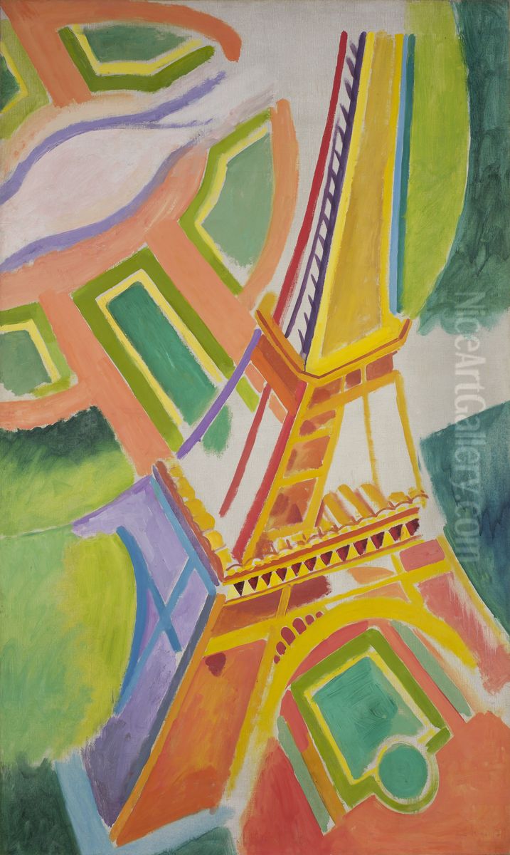 Eiffel Tower Oil Painting by Robert Delaunay