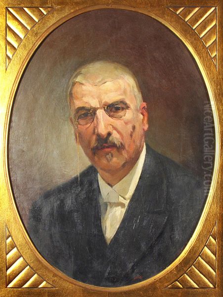 Retrat de Josep Polles i Oliver (alcalde de Vilanova) Oil Painting by Cristofol Montserrat i Jorba