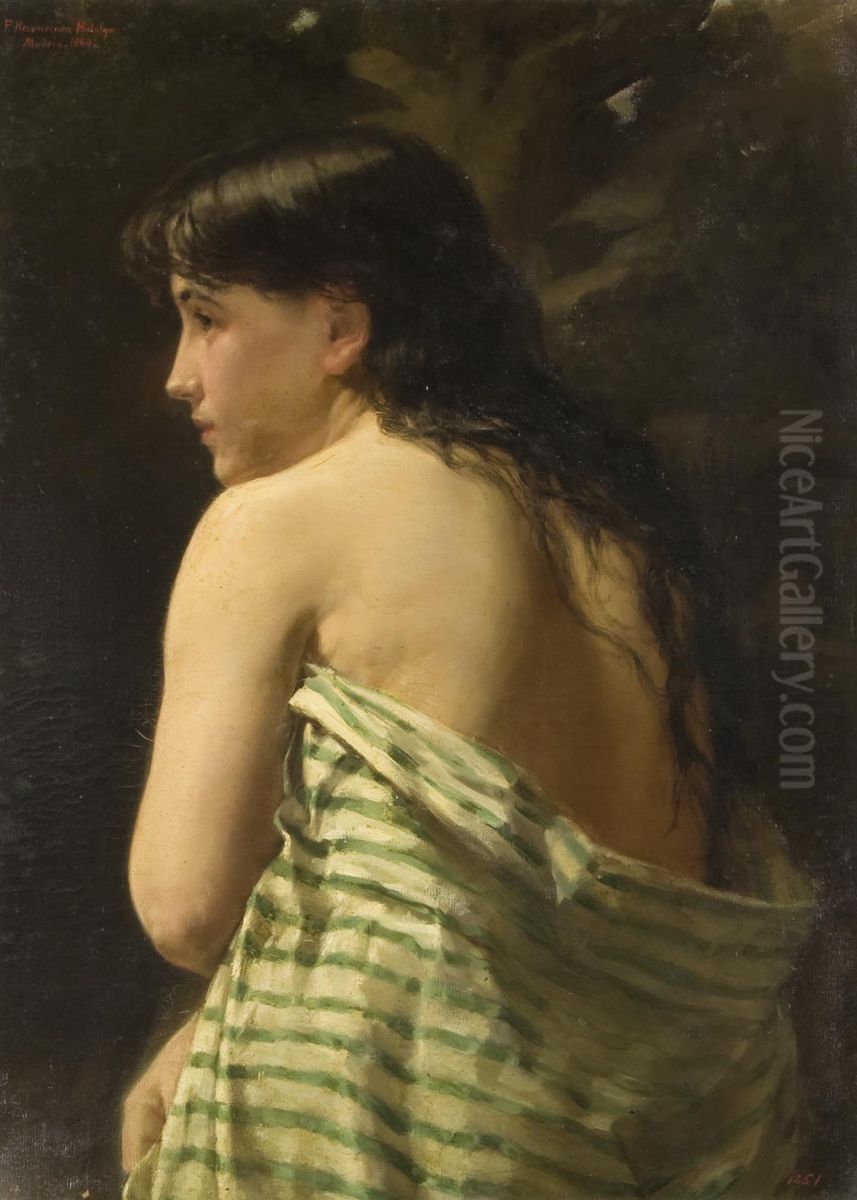 Joven filipina Oil Painting by Felix Resurreccion Hidalgo Y Padilla