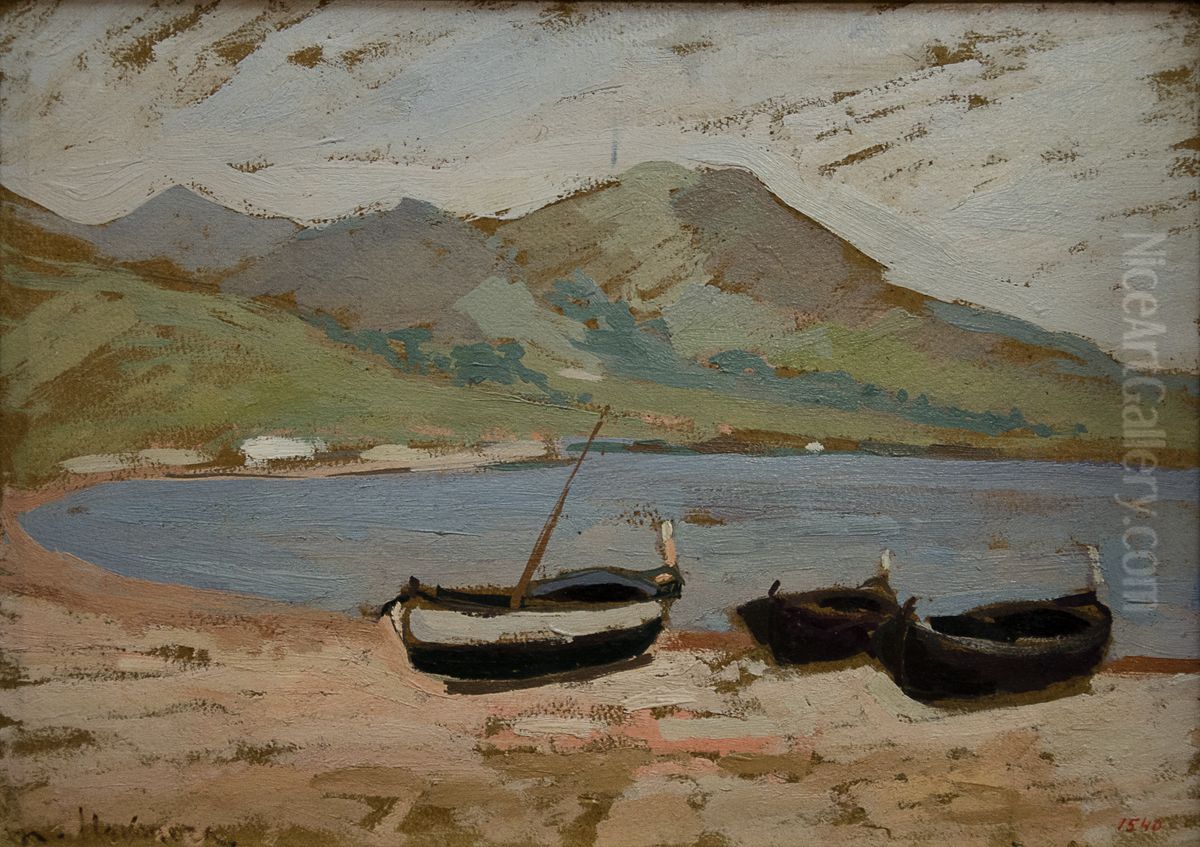 Marina Oil Painting by Maria Llavanera i Miralles