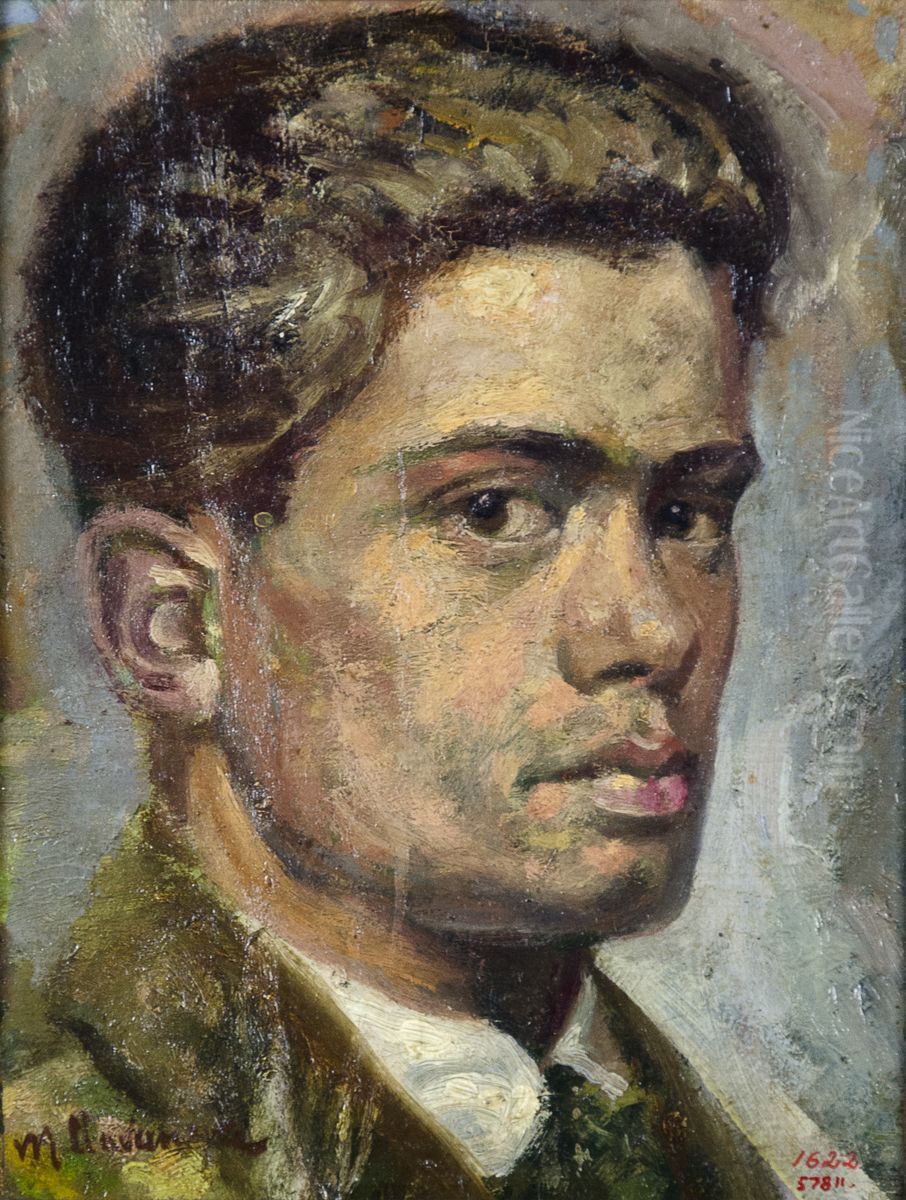Self-Portrait Oil Painting by Maria Llavanera i Miralles
