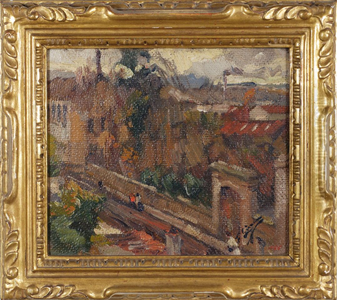 Paisatge industrial Oil Painting by Francisco Gimeno Arasa