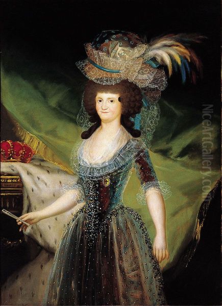 Queen Maria Luisa Oil Painting by Francisco Goya Fuendetodos