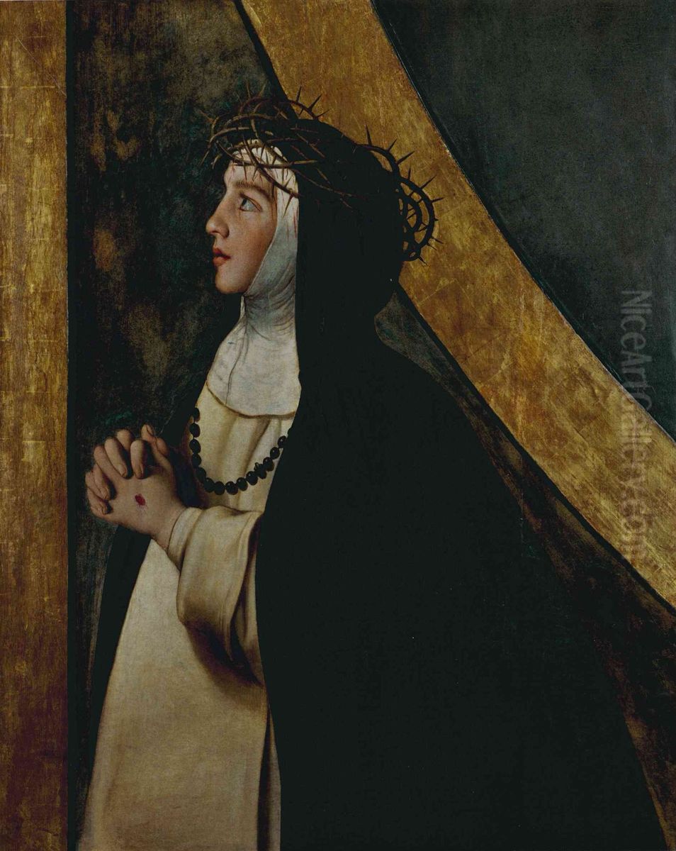 Santa Caterina de Siena Oil Painting by Juan Bautista Maino