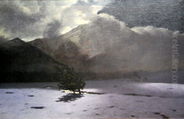 'Wiatr halny' Oil Painting by Stanislaw Witkiewicz