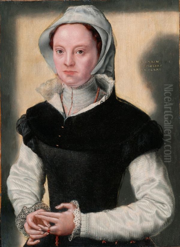 A Lady in Sixteenth-Century Costume Oil Painting by Catarina van Hemessen