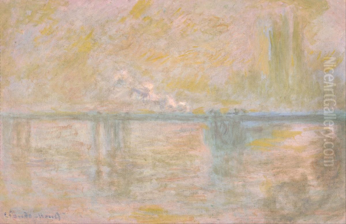 Charing-Cross Bridge in London Oil Painting by Claude Oscar Monet