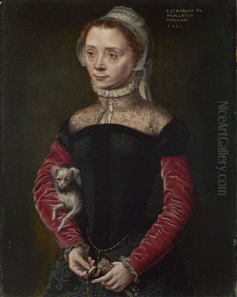 Portrait of a Lady Oil Painting by Catarina van Hemessen