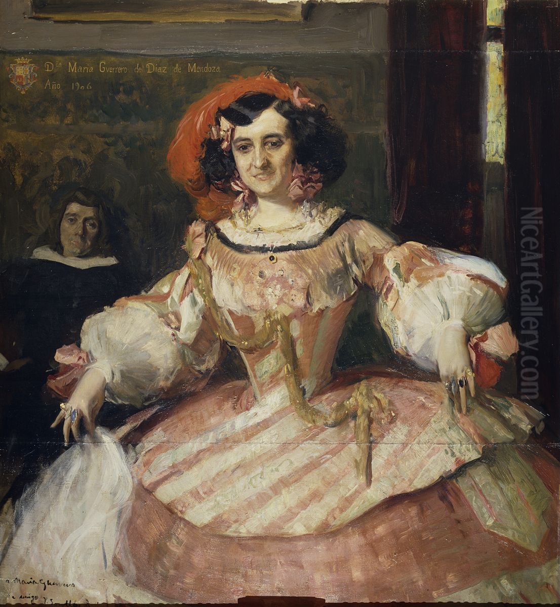 Portrait of Maria Guerrero Oil Painting by Joaquin Sorolla