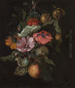 Festoen van vruchten en bloemen