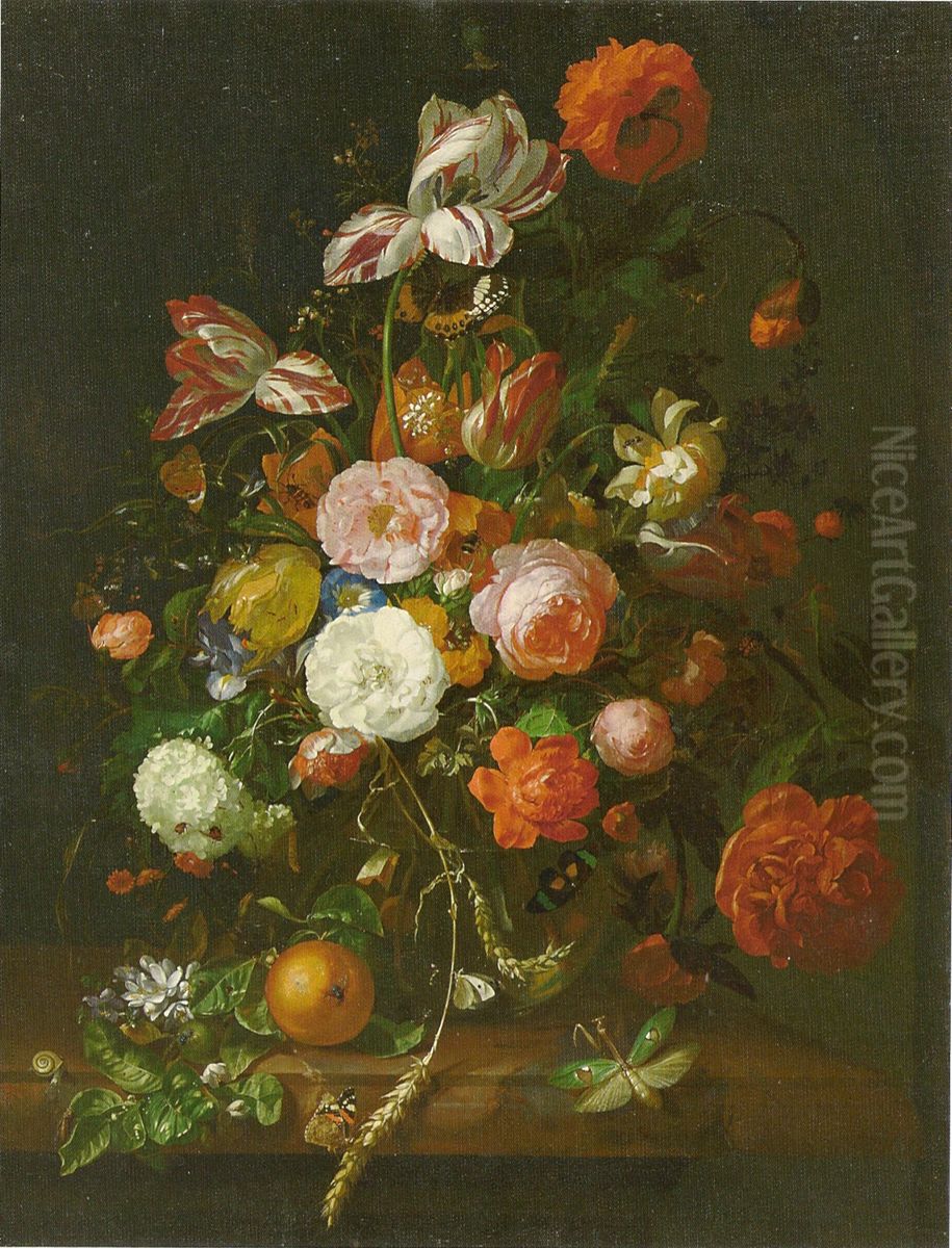 Blumenstrauss Oil Painting by Rachel Ruysch
