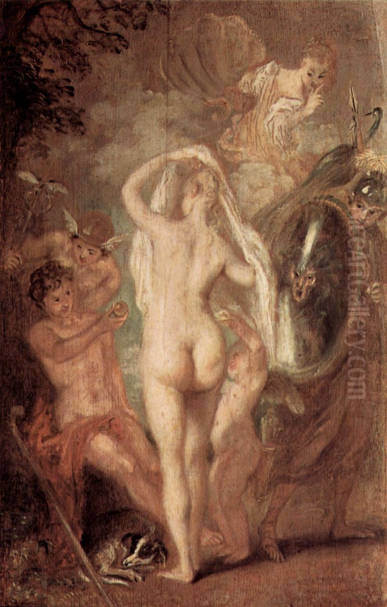 Le Jugement de Paris Oil Painting by Jean-Antoine Watteau