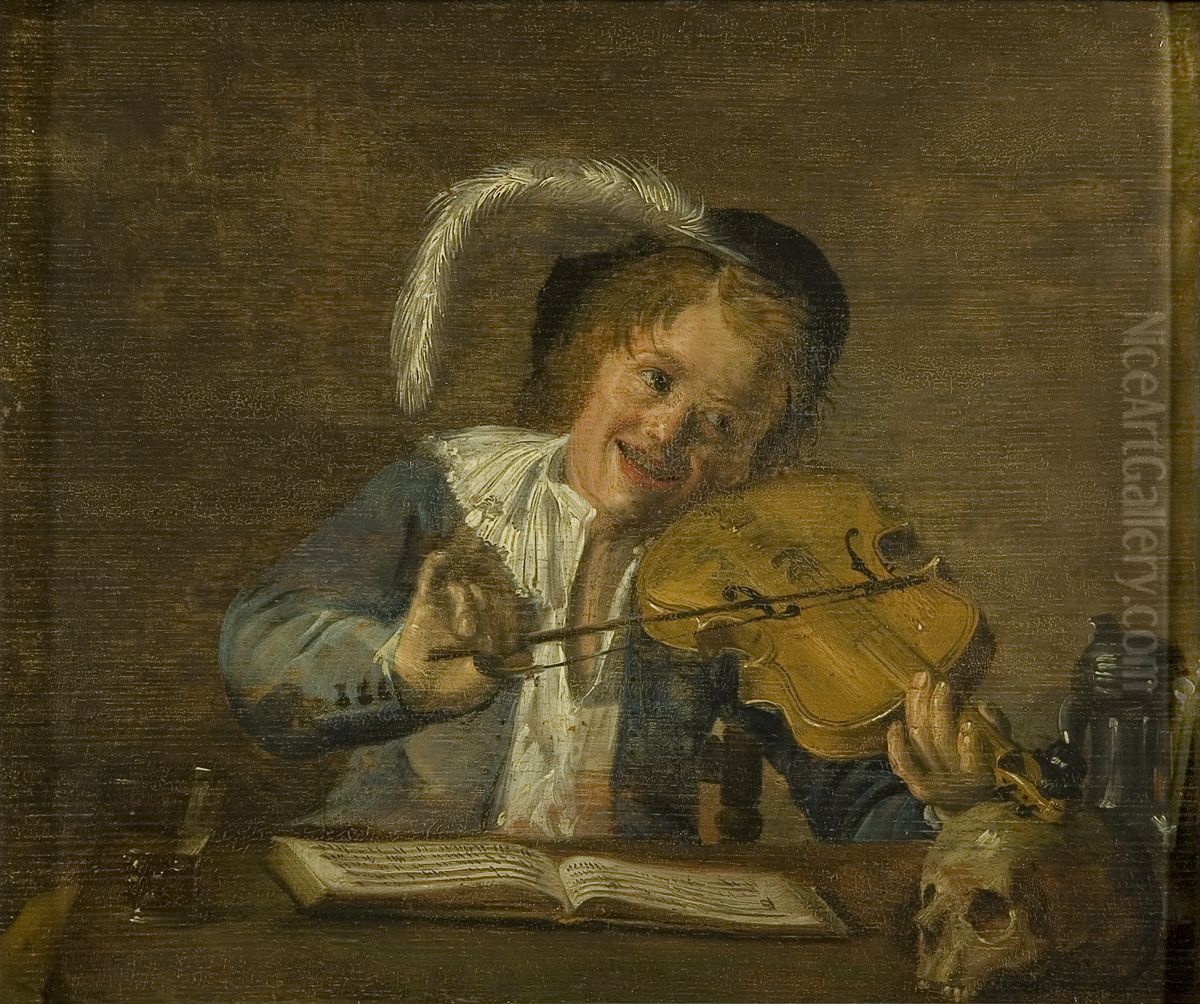 A Boy Musician Oil Painting by Judith Leyster