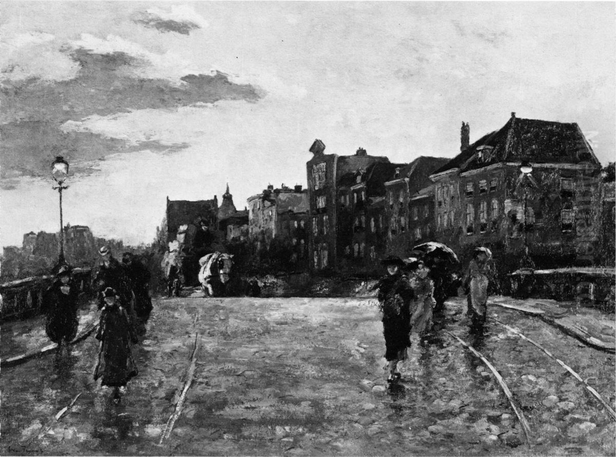 Stadsgezicht (Heerengracht, Den Haag) Oil Painting by Willem de Zwart