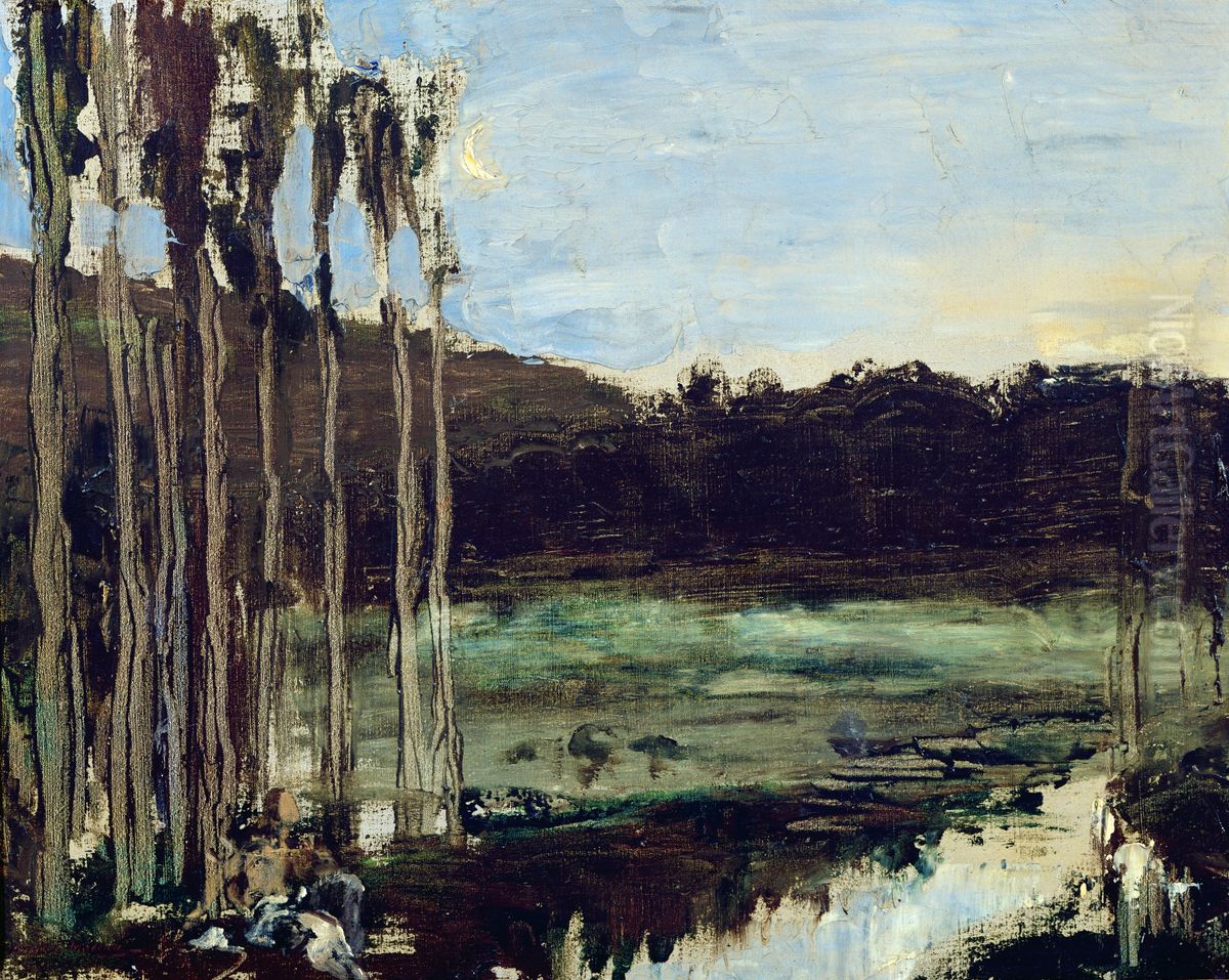 Paysage / Les environs d'Etampes Oil Painting by Gustave Moreau