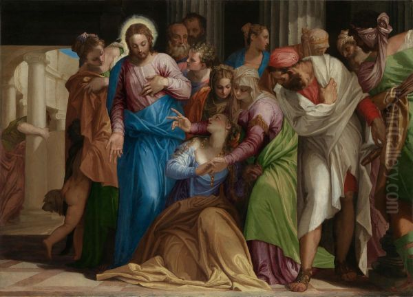 The Conversion of Mary Magdalene Oil Painting by Paolo Veronese