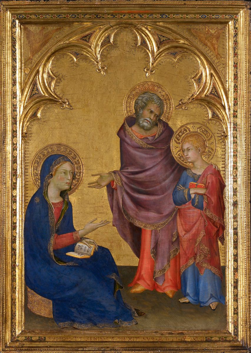 Christ Discovered in the Temple Oil Painting by Simone Martini