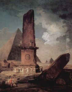 Girls Dancing Around An Obelisk