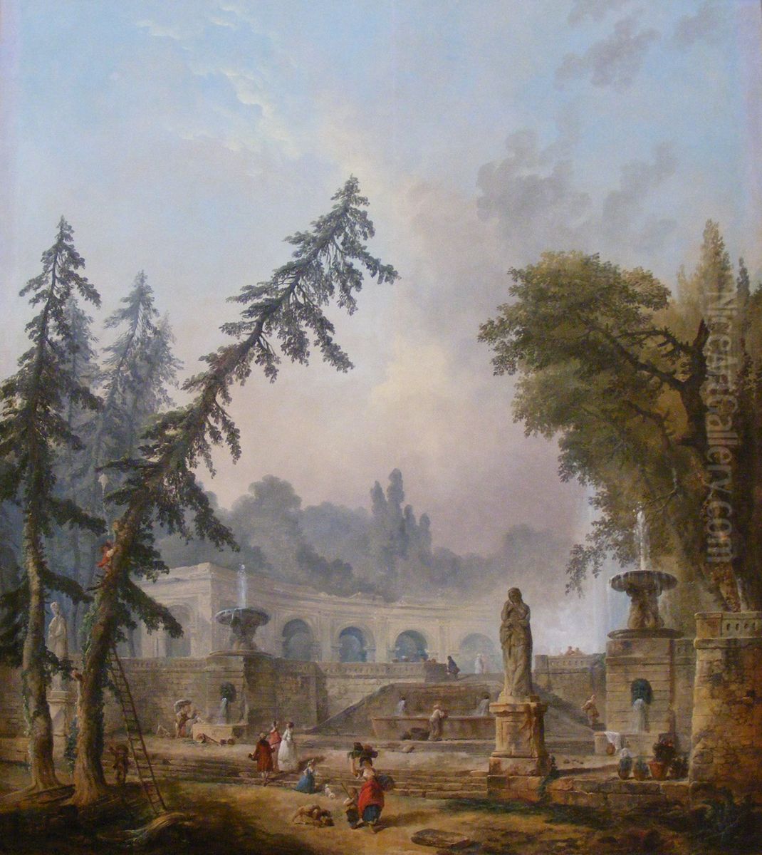 Parklandschaft Oil Painting by Hubert Robert