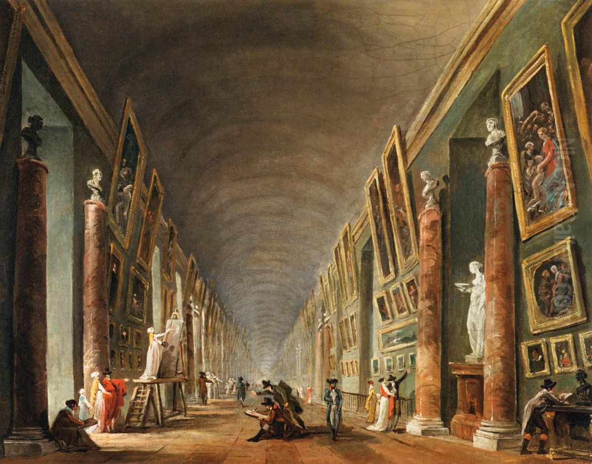 The Grande Galerie Oil Painting by Hubert Robert