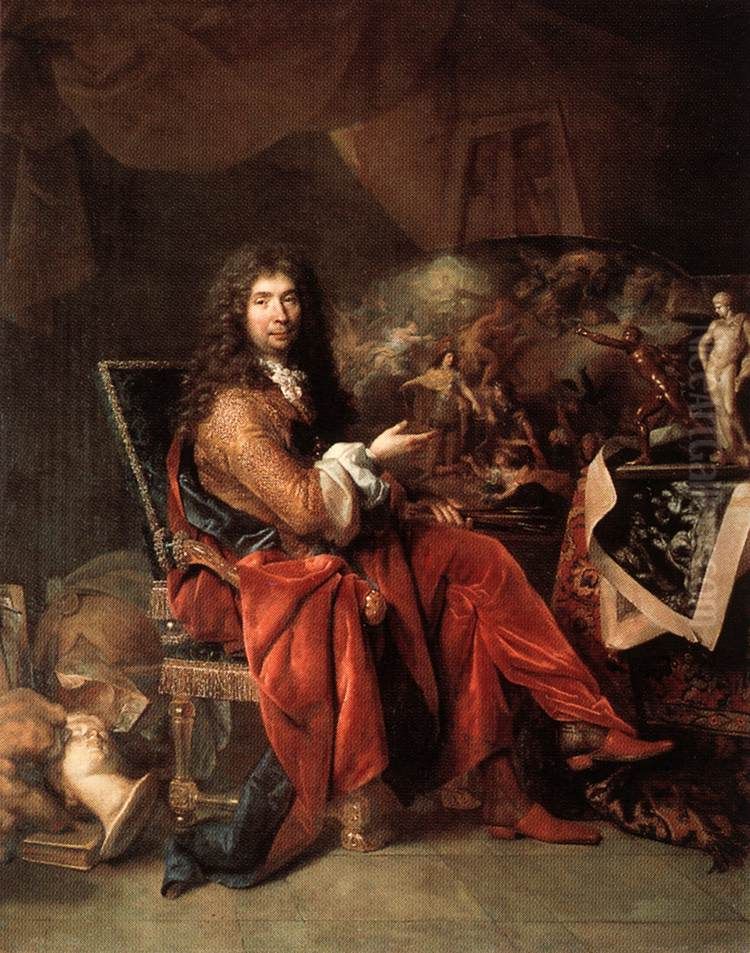 Portrait of Charles Le Brun Oil Painting by Nicolas de Largilliere