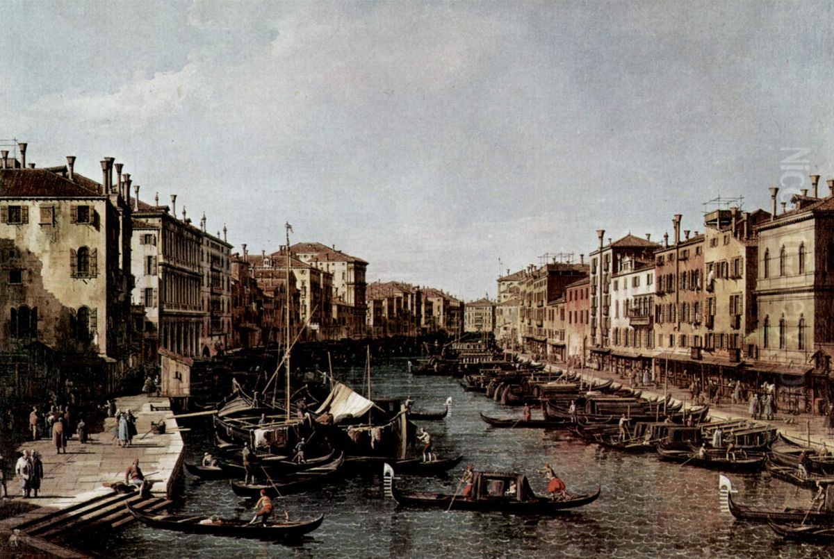 Il Canale Grande Oil Painting by Canaletto