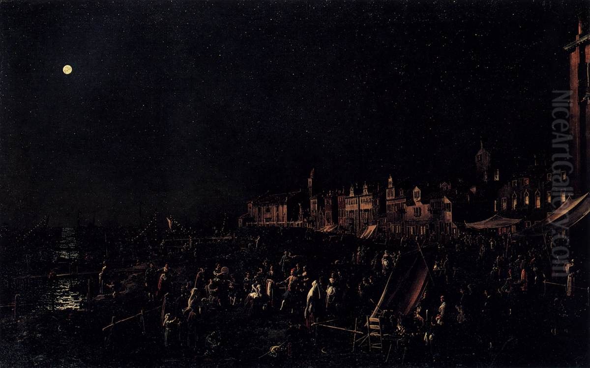 La Vigilia di Santa Marta Oil Painting by Canaletto