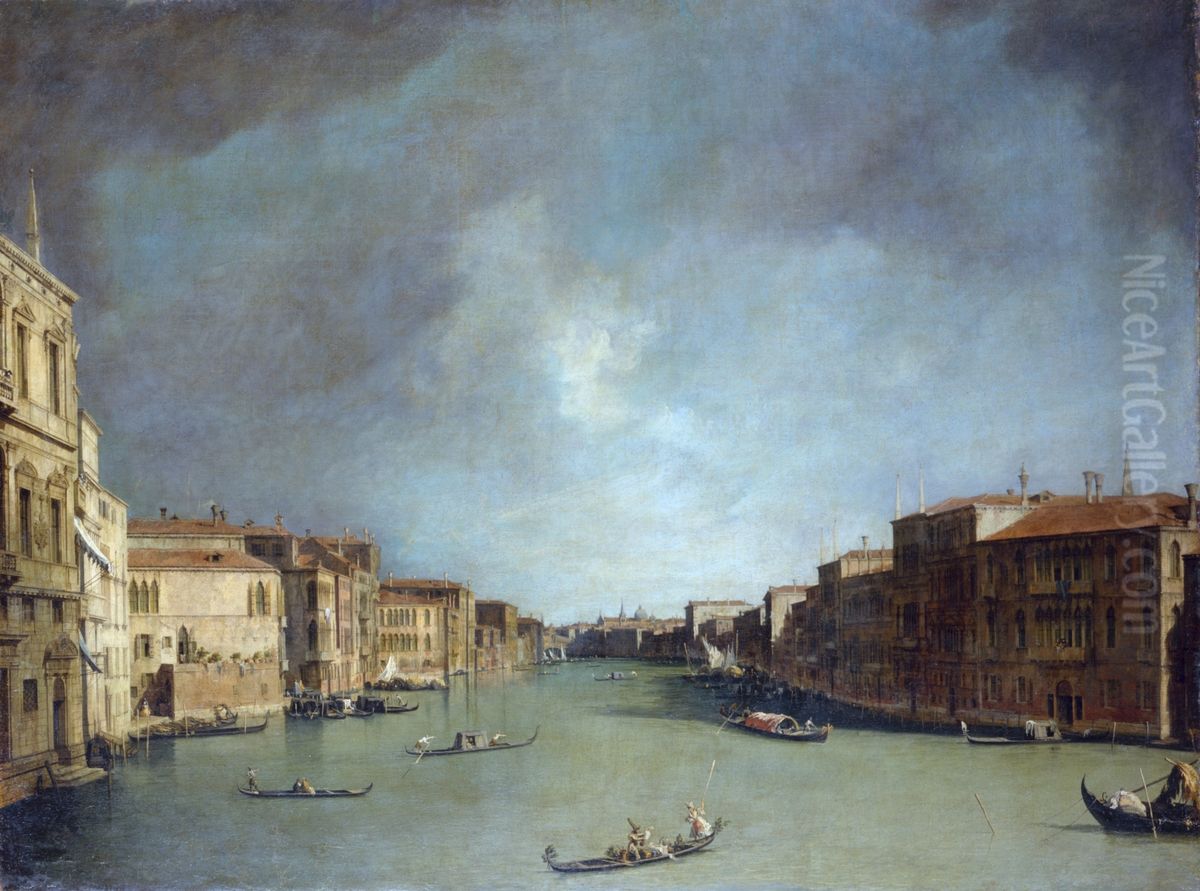 Grand Canal: Looking from Palazzo Balbi Oil Painting by Canaletto