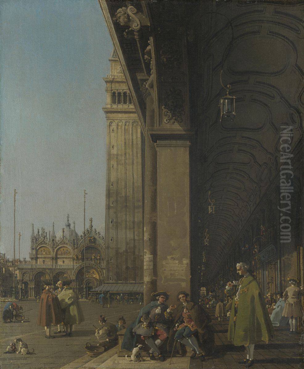 The Piazza San Marco Oil Painting by Canaletto