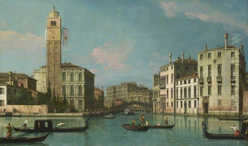 Entrance to the Cannaregio Oil Painting by Canaletto