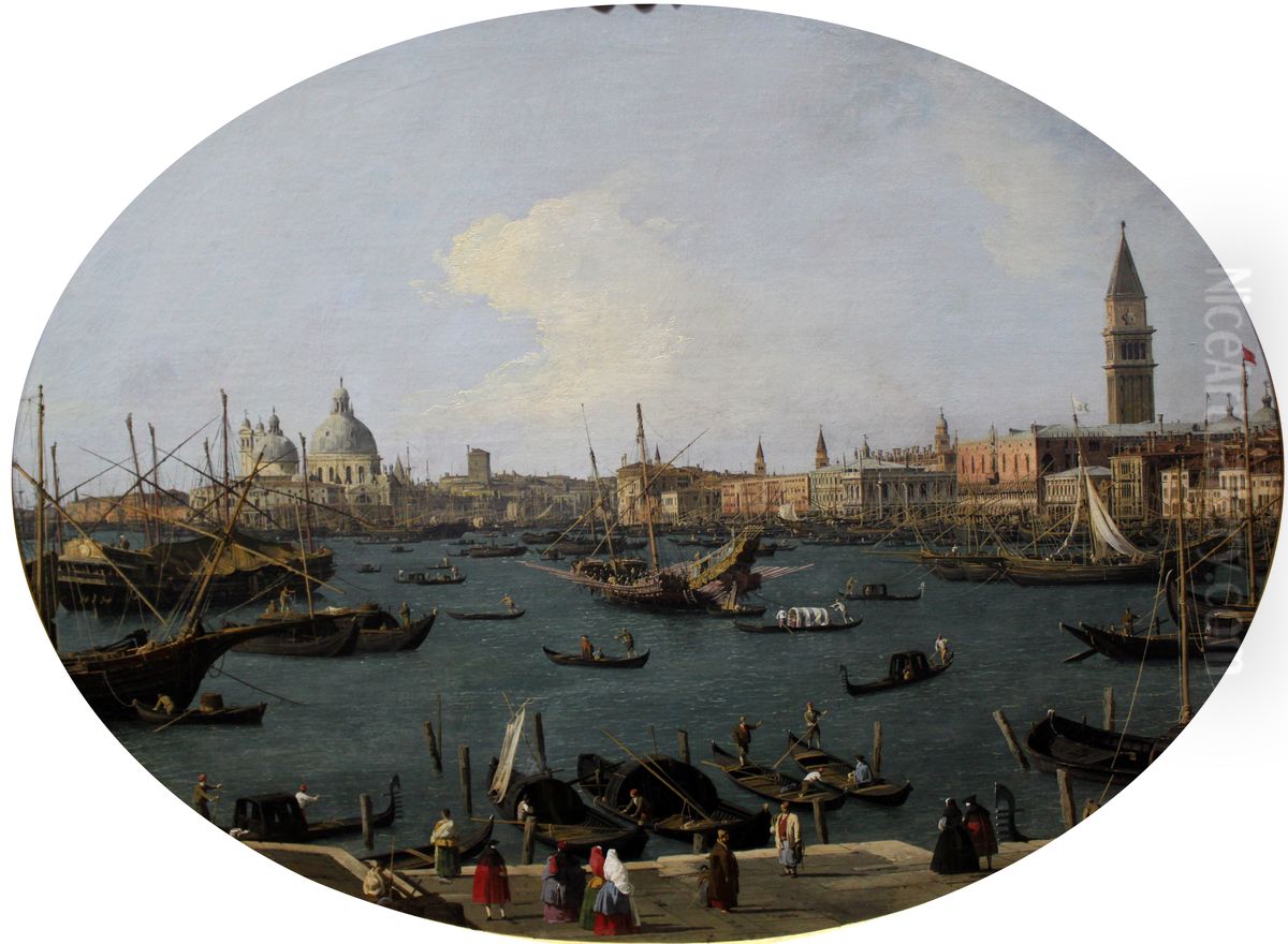 View of the Bacino di San Marco in Venice Oil Painting by Canaletto