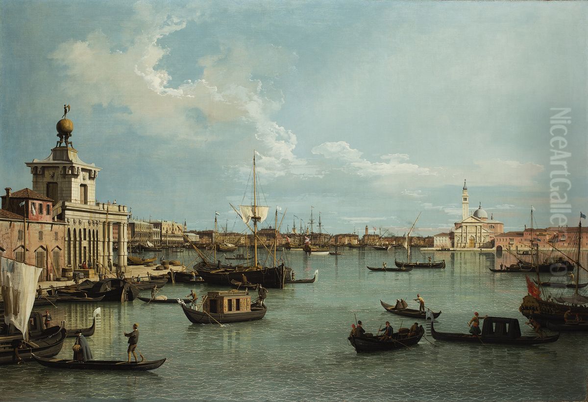 Venice: The Bacino from the Giudecca Oil Painting by Canaletto