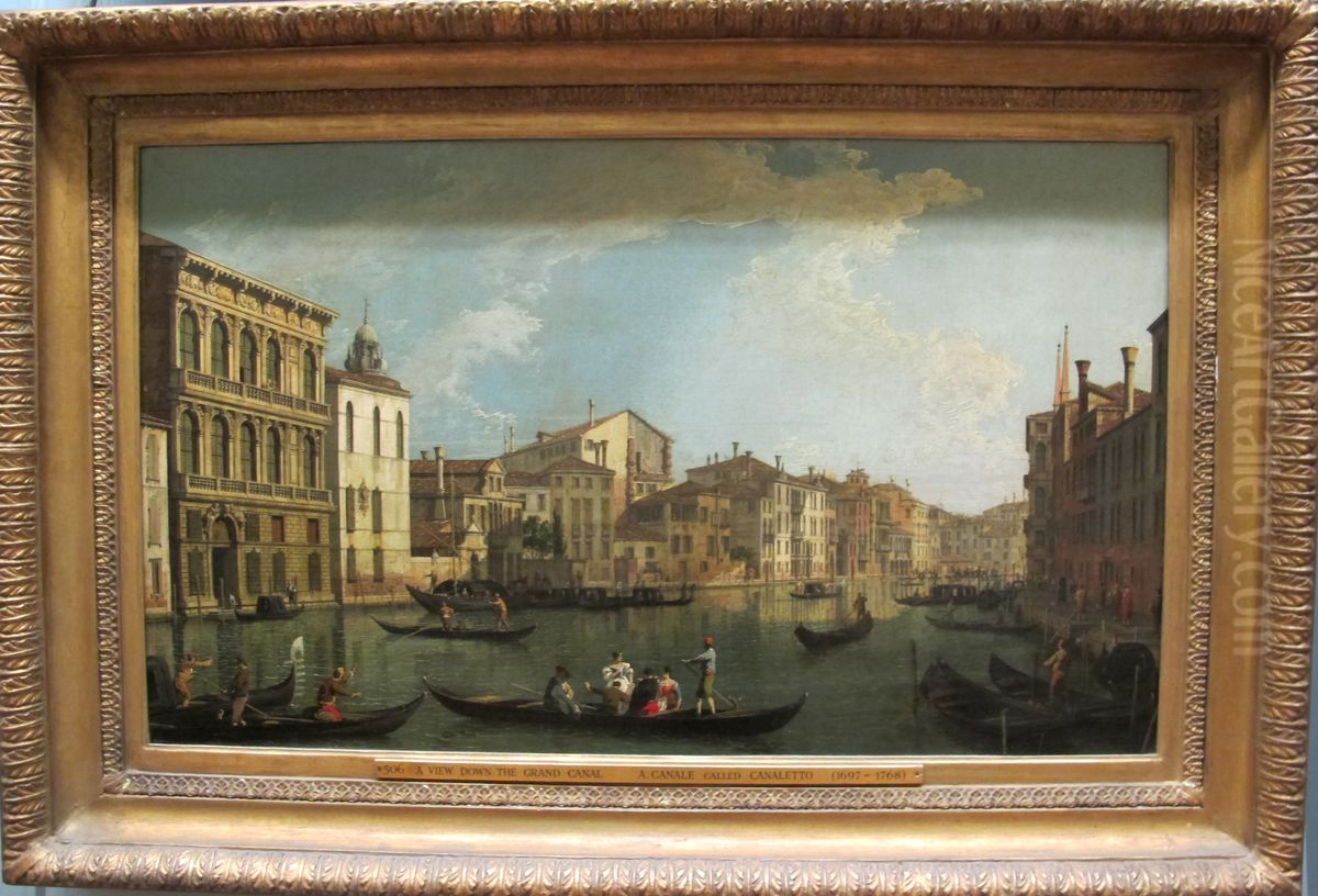 the Grand Canal from the Palazzo Flangini to San Marcuola Oil Painting by Canaletto