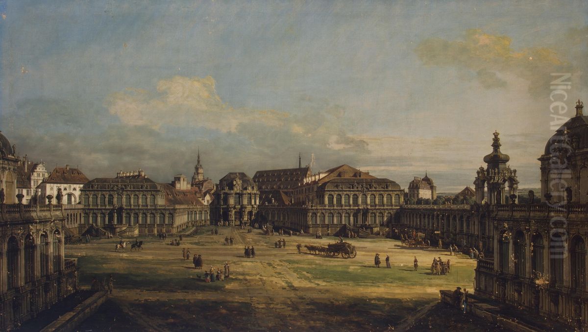 Zwinger in Dresden Oil Painting by Bernardo Bellotto