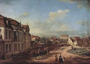 Ansicht von Warschau, Schloss Lubomorski und der Eiseren, Tor-Platz, von Westen aus gesehen.