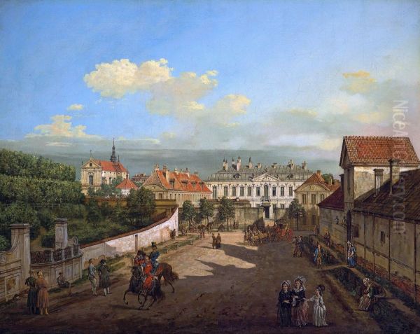 The Blue Palace in Warsaw. Oil Painting by Bernardo Bellotto