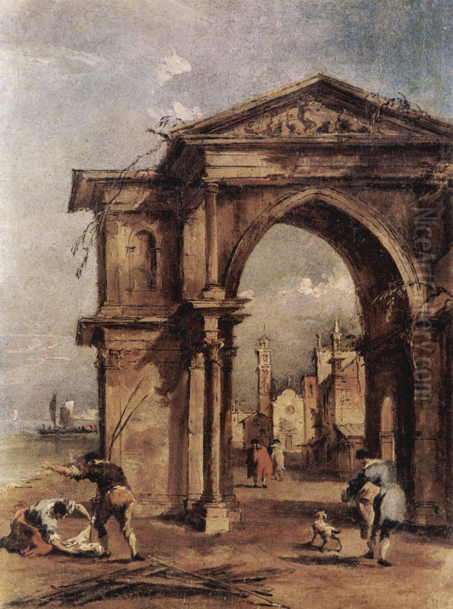 Veduta fantastica Oil Painting by Francesco Guardi