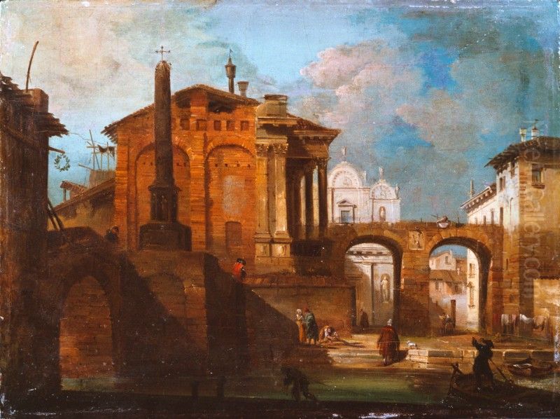 Capriccio veneziano Oil Painting by Giovanni Migliara