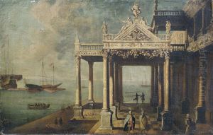 Architecture capriccio (fantasy architecture) in Venetian style