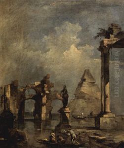 Capriccio mit Pyramide