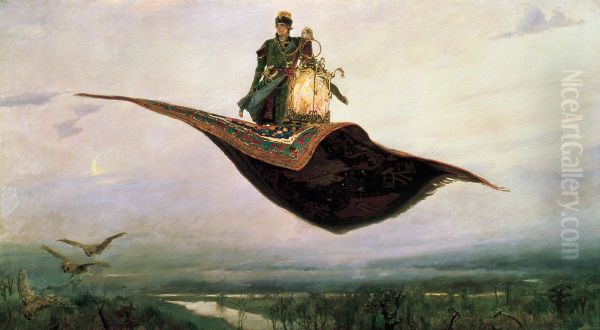 <<Kover-samolet>> Oil Painting by Viktor Vasnetsov