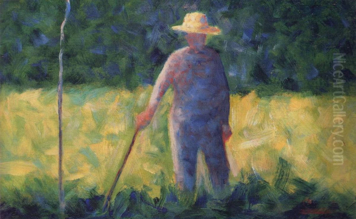 Le jardinier Oil Painting by Georges Seurat