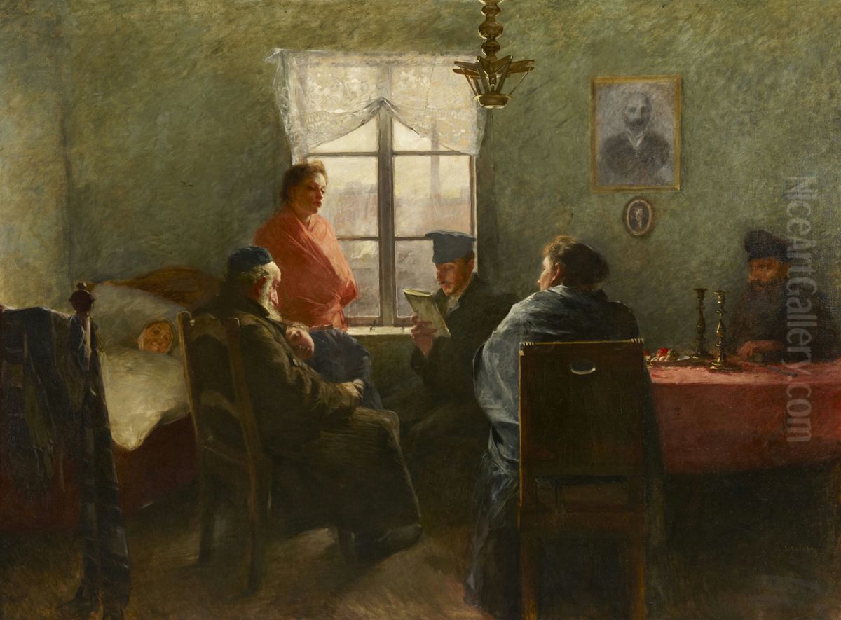 The Sabbath Rest Oil Painting by Samuel Hirszenberg