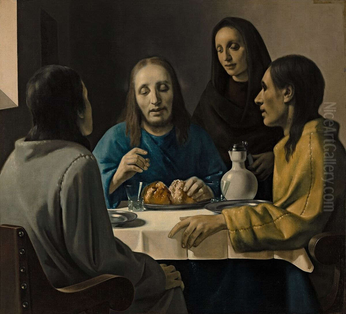 The men at Emmaus Oil Painting by Han Van Meegeren